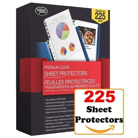 Protectors 8.5 x 11 Clear Plastic Sheet Protectors, Top Loading / 3 Hole  Binder Design Page Protectors, Archival Safe for Photos or Printed Copy