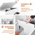 thumbnail image 3 of Outdoor Cat House Insulated for Multiple Cats, Weatherproof Large Wooden Pet House, Feral Cat Shelter, Foldable Ladder and Acrylic Side Window, White, 3 of 7
