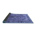thumbnail image 2 of Ahgly Company Indoor Square Medallion Blue Traditional Area Rugs, 4' Square, 2 of 4