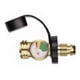 thumbnail image 3 of Adaptador de recarga de tanque de gas con rosca POL a QCC y conector de válvula reductora de presión de aire con manómetro, 3 of 12