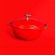 thumbnail image 4 of Cocotte Lodge de hierro fundido esmaltado de 4,5 qt color cereza, 4 of 4