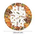 thumbnail image 3 of Fall Tablecloth, Round Pumpkins Maple Leaves Decorative Thanksgiving Table Cover for Kitchen Dining Picnic Tabletop Indoor Outdoor Party Decor H, 3 of 6