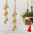 thumbnail image 5 of Metal Bells Hanging Christmas Decoration,Metal Handmade Decorative Cow Bells with 6 Bells on Jute Hanging Rope,12.6",Antique Gold, 5 of 8
