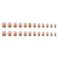 thumbnail image 3 of FCOGIN Medium Round Acrylic False Nail, Press on Nail, Brown, Green, Rinestone, 24 Pieces, 3 of 6