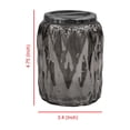 thumbnail image 3 of nu steel Glacier Smoke Collection Glass with Black Finish Metal Trim Holders for Toothbrushes, Razors, Makeup Brushes for bathrooms Storage, Bath Collection, Bathroom Vanity Countertops - Smoke, 3 of 7