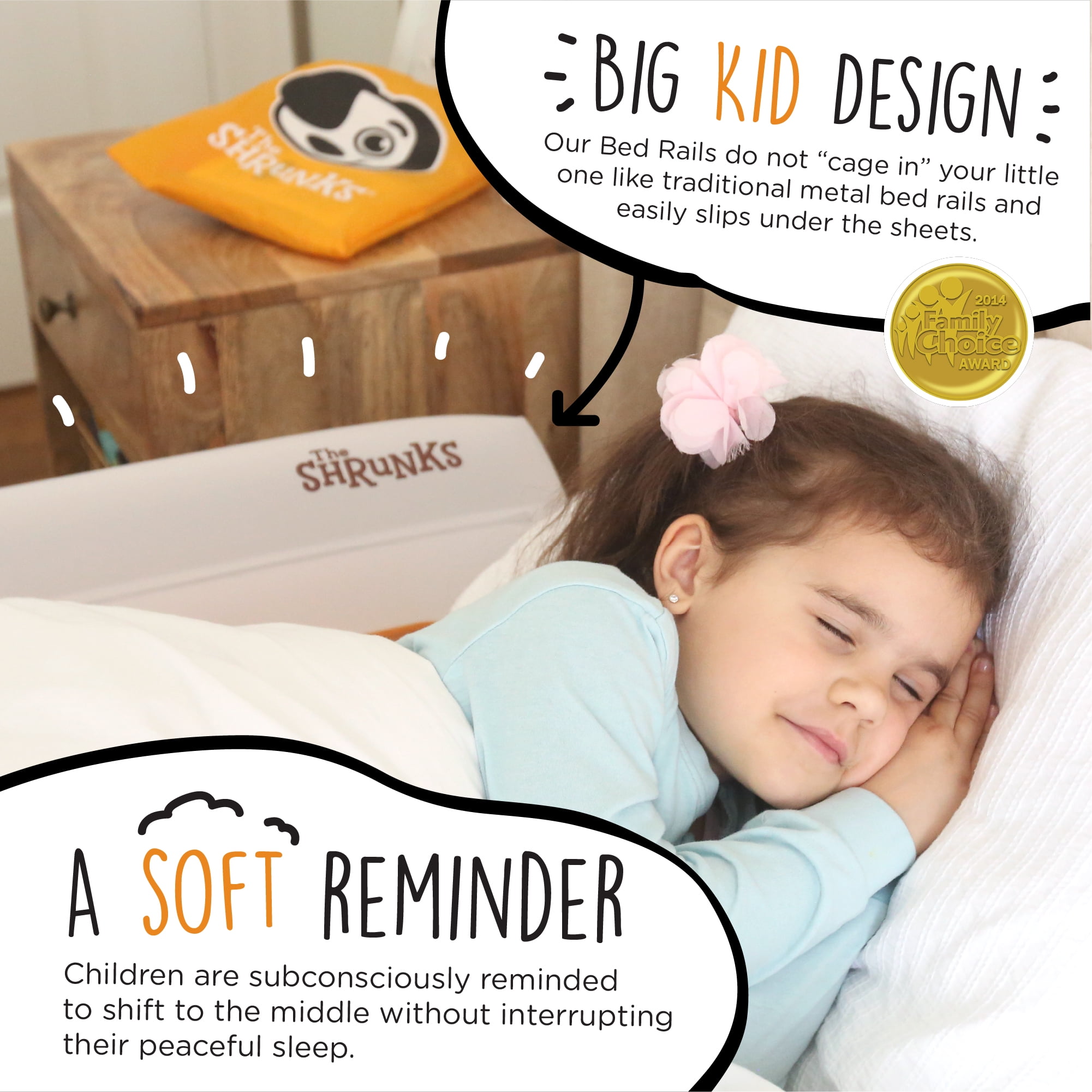 The Shrunks Convertible Inflatable Crib Bed Rail for Toddlers, Toddler Beds, Twin, Full, Queen, King Size Beds | Portable Bed Rail for Travel or Home | Bed Guard Rail for Kids | 2 Mini Rails
