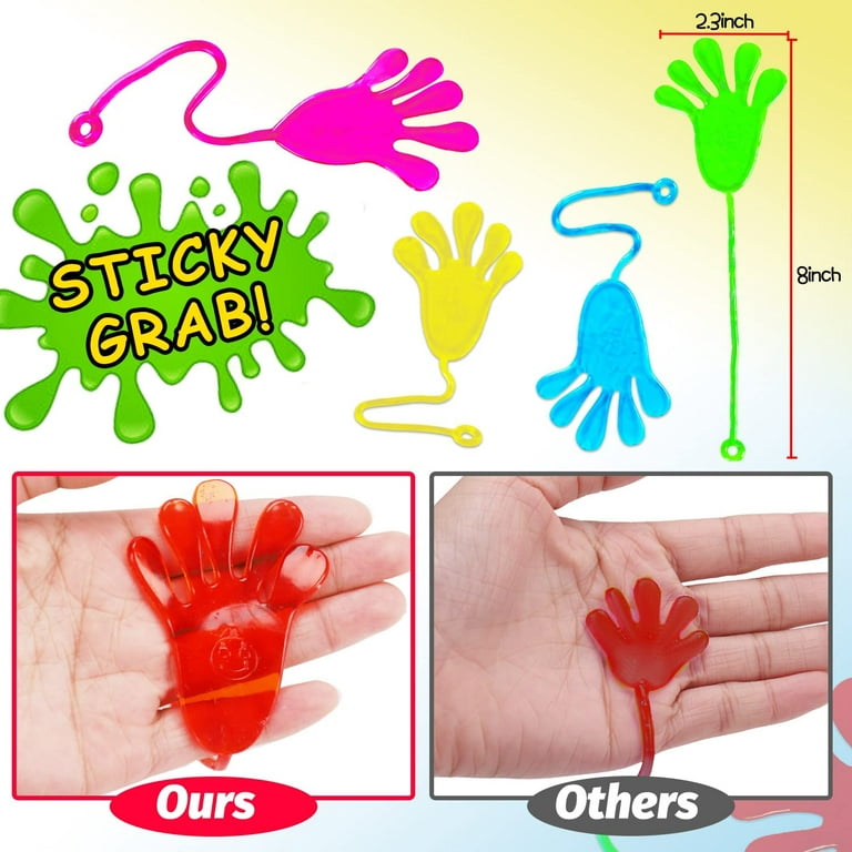 20PCS Sticky Hands, Sticky Fingers,Kids' Party Favor Sets Fun Toys, Party  Favors, Wacky Fun Stretchy Glitter Sticky Hands 