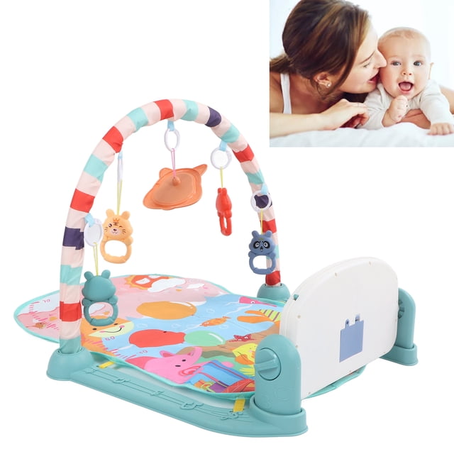 Tapete de actividades para recién nacidos, tapete de gimnasio para patadas de bebés, tapete de juegos para bebés con música, tapete de juegos para bebés, piano para patadas, valor inmejorable