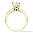 thumbnail image 4 of Round Cut Forever ONE D-E-F Moissanite 6-Prong Knife-Edge Solitaire Engagement Ring in 14k Yellow Gold, 4 of 5