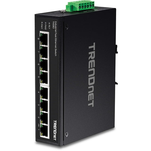 Conmutador industrial de carril DIN Fast Ethernet TRENDnet TI-E80