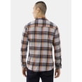 thumbnail image 2 of Burnside Men's Modern Fit Plaid Flannel Shirt with Long Sleeves, Sizes S-2XL, 2 of 5