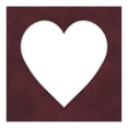 thumbnail image 3 of Dark Red Suede Picture Frame Mat for 32x32 Frames - Heart Opening for 30x30 Photos - 1 Mat, 3 of 7