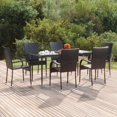 thumbnail image 1 of vidaXL 7 Piece Garden Dining Set Black Poly Rattan, 1 of 5