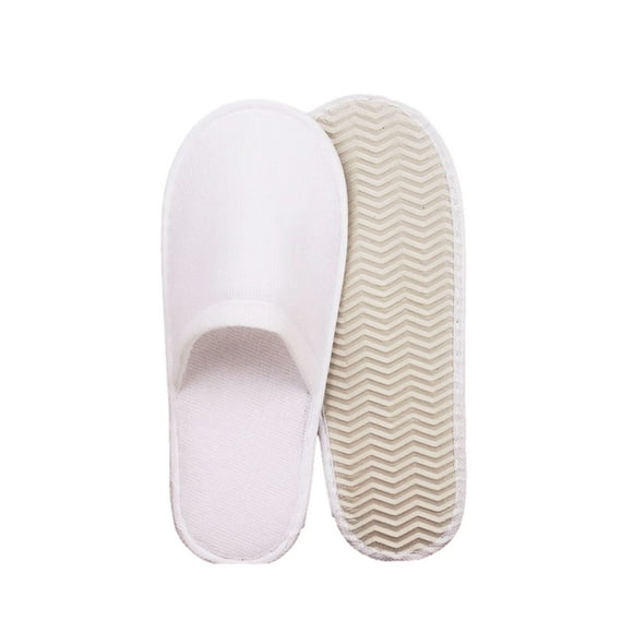 Minnieouse 10 pares de zapatillas de hotel desechables de lana Coral para hombre y mujer, zapatillas antideslizantes para SPA, zapatos para Calzado Blanco 2