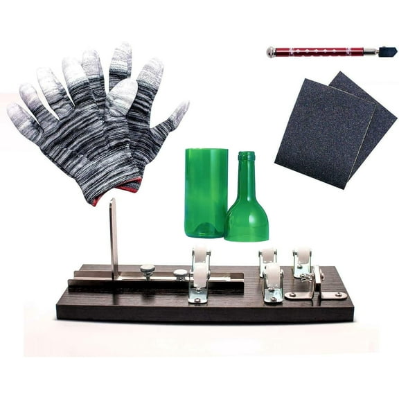 Glass Bottle Cutter Craft Kit, Durable Wine Bottle, Complete DIY Tool Kit to Make Cups, Beer Glasses, Vases