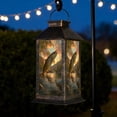 thumbnail image 2 of Solar Lantern trout Leaping from Creek Dramatic Lighting Garden Hanging Lantern Waterproof Solar Powered Lighting Outdoor Lamp for Deck Yard Camping Patio Decor, 2 of 7