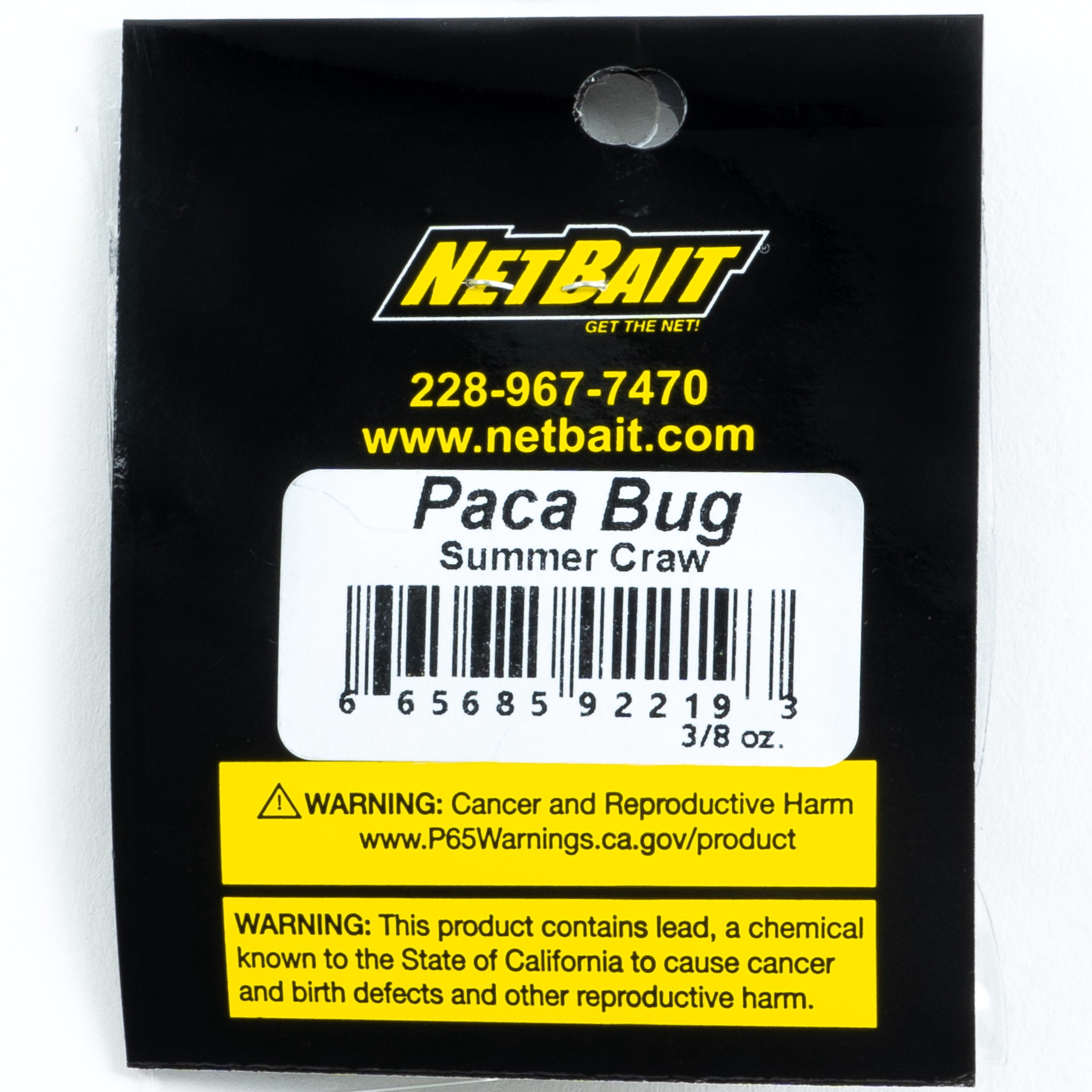 NetBait Paca Bug 3/8 oz Summer Craw, Freshwater Football Fishing Jig
