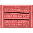 thumbnail image 1 of Ahgly Company Machine Washable Indoor Rectangle Abstract Red Modern Area Rugs, 6' x 9', 1 of 4