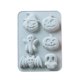 thumbnail image 1 of Molde de silicona Sincero para tarta de Halloween 6 agujeros forma de murciélago de calabaza, 1 of 7