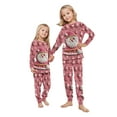 thumbnail image 2 of Family Christmas Pajamas Matching Set Ugly Christmas Sweater Crewneck Long Sleeve Knitted Santa Clause Sweater for Women Man Couples Pink Flannel, 2 of 5