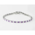 thumbnail image 4 of Amethyst& Diamond Womens Tennis Bracelet 14K White Gold Plated, 4 of 4