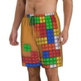thumbnail image 2 of Fotbe Colorful Building Blocks A Trajes de Baño Estampados para Hombre, Shorts de Verano de Secado Rápido, Ropa de Playa, Bañadores-X-Large, 2 of 6