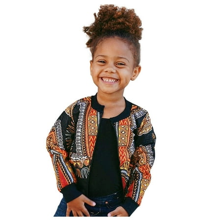 

Warm Boy Autumn Windproof Coat Jacket African Kids Toddler Girl Outwear Dashiki Girls Coat&jacket