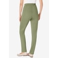 thumbnail image 3 of Woman Within Plus Size Petite Knit Hassle-Free Pull-On Elastic-Waist Pants, 3 of 4