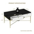 thumbnail image 2 of Boyel Living Coffee Table With 2 Drawers, Modern Center Table with Storage Drawers High Gloss Desktop Sofa End Table for Living Room White, 2 of 7