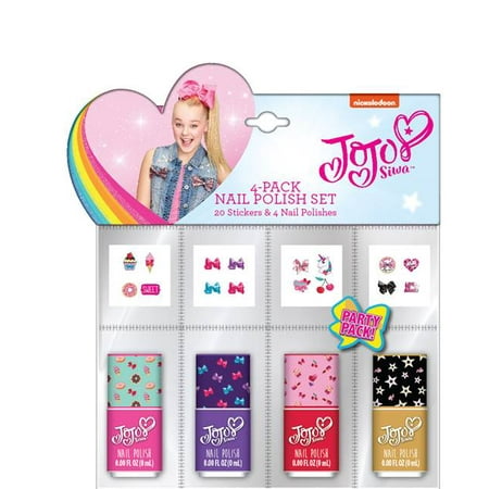 Jojo Siwa Party Favor 4 Pk Nail Sets - Walmart.com