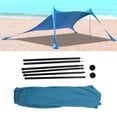 thumbnail image 4 of Toldo De Playa, Cuerda Reforzada A Prueba De Viento, Capacidad Para 5 Personas, Toldo De Playa Para Sombra Al Aire, Fibra De Poliuretano Con Bolsa De Transporte Para Pescar, 4 of 7