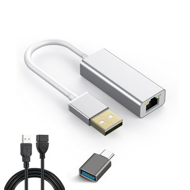 USB to Ethernet Adapter, Driver Free USB 3.0 to Gigabit Ethernet LAN Network Adapter, 100/1000 Mbps RJ45 Internet Adapter Compatible with Laptop, MacBook, Surface, PC with Windows, XP, Mac/Linux