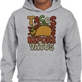 thumbnail image 2 of Tacos Before Vatos Hoodie Sweatshirt Unisex Large Grey, 2 of 5