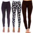 thumbnail image 1 of White Mark Leggings Mignons Extensibles Doux pour Femmes Lot de 3, 1 of 2