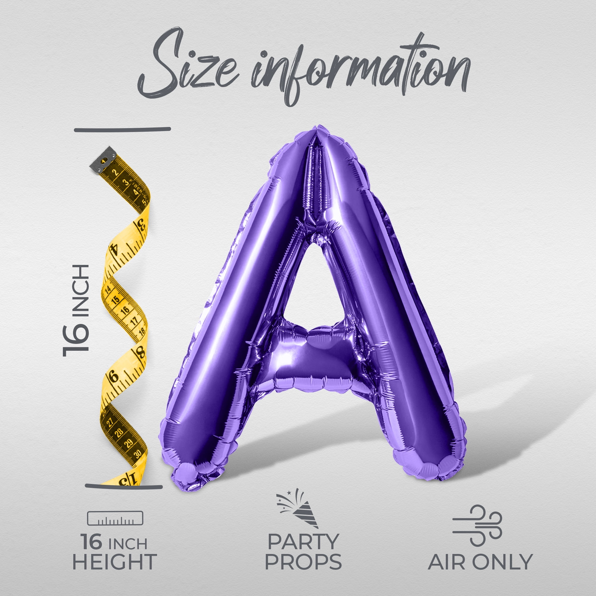 Letter Balloons - OFISHALLY RETIRED 16" Inch Alphabet Letters Foil Mylar Balloon Retirement Party Banner (Purple)