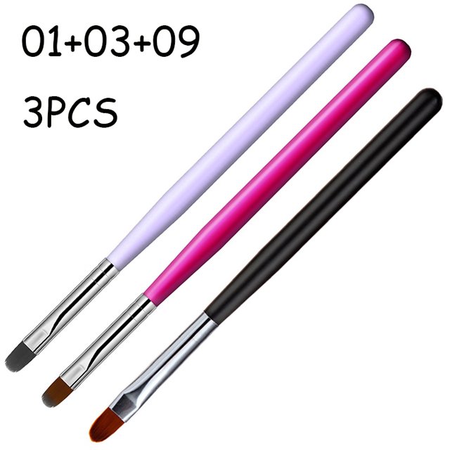 Pincel para arte de uñas de 1-9 piezas, puntas 3D, patrón de fototerapia, extensión de Gel acrílico UV, pintura de revestimiento, herramientas de manicura DIY