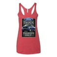 thumbnail image 2 of Ford Truck Parking Only Sign Gift for Owners of Ford Trucks | Womens Cars and Trucks Premium Tri-Blend Racerback Tank Top, Vintage Red, Medium, 2 of 3