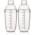 thumbnail image 1 of FEOOWV 2 Pcs Plastic Cocktail Shaker,Drink Mixer Hand Shaker Cup with Scales,Bar Tool Transparent (24 oz / 700cc), 1 of 8