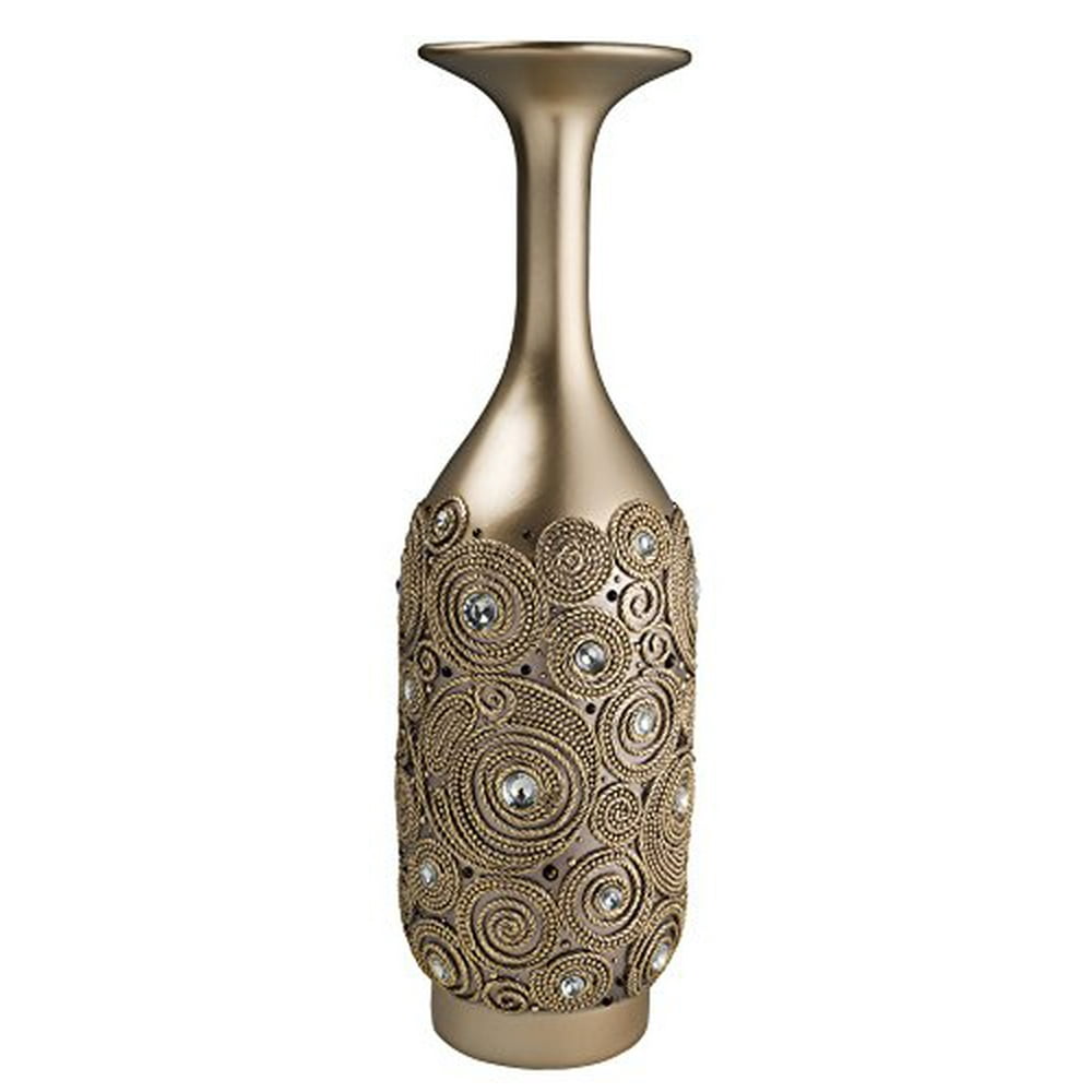 Golden Swirl Decorative Vase