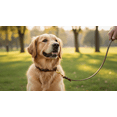 thumbnail image 2 of QianRuiDa 2.5ft Genuine Leather Dog Leash - Features a Solid Brass Carabiner, Durable and Comfortable, Ideal for Training, Walking, and Ensuring the Safety, 2 of 7