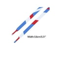 thumbnail image 3 of INSPIRE CHIC Splicing Printing Flat Shoe Laces Fun Color Pattern Shoelaces for Sneakers Athletic Running Shoes 1 Pair White-Blue-Red 120cm/47.2", 3 of 4