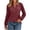 Wine, variant on XYAIYT Women Knitted Blouses Round Neck Lace Long Sleeve Tops Casual Loose Button Down Shirts Dressy Casual