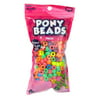 Kids Craft Plastic Pony Beads, Neon Mix