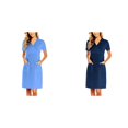 thumbnail image 1 of (2-Pack) Rinsvye Womens Short Sleeve V Neck Dress Healthcare Worker Attire Comfortable, 1 of 6