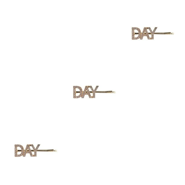 Qarigey Alfileres de aleación con letras encantadoras, Clip portátil hermoso para la cabeza, herramientas de estilo multifuncionales delicadas y Type1 NO1 Qarigey CBP301161