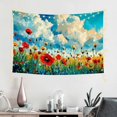 thumbnail image 2 of field of flowers clouds impressionism Tapestry Wall Hanging,  for Bedroom Living Room Dorm, Tapestry Suitable for hanging for decorative wall hanging, decorative bedroom, living room decoration, 2 of 7