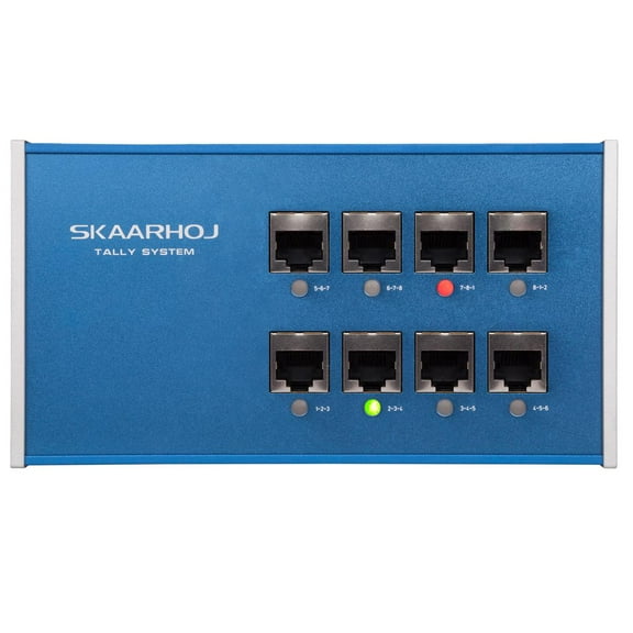 Skaarhoj 8-Channel Tally Box V2 for Blackmagic Design ATEM Switcher and vMix Software