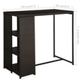 thumbnail image 4 of vidaXL 5 Piece Garden Bar Set with Cushions Poly Rattan Brown, 4 of 5