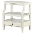 thumbnail image 1 of Pemberly Row Contemporary Antique White Wood 1-Drawer Storage Nightstand, 1 of 10