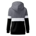 thumbnail image 2 of Women's Color Matching Pullover Hoodies Sweatshirt Pullover Turtleneck Tops Athletic Womens Sweatshirt Snap Hoodie Thick Womens Hoodies Pullover Womens Sweatshirt Jacket Color Hoodie for Women Women, 2 of 6